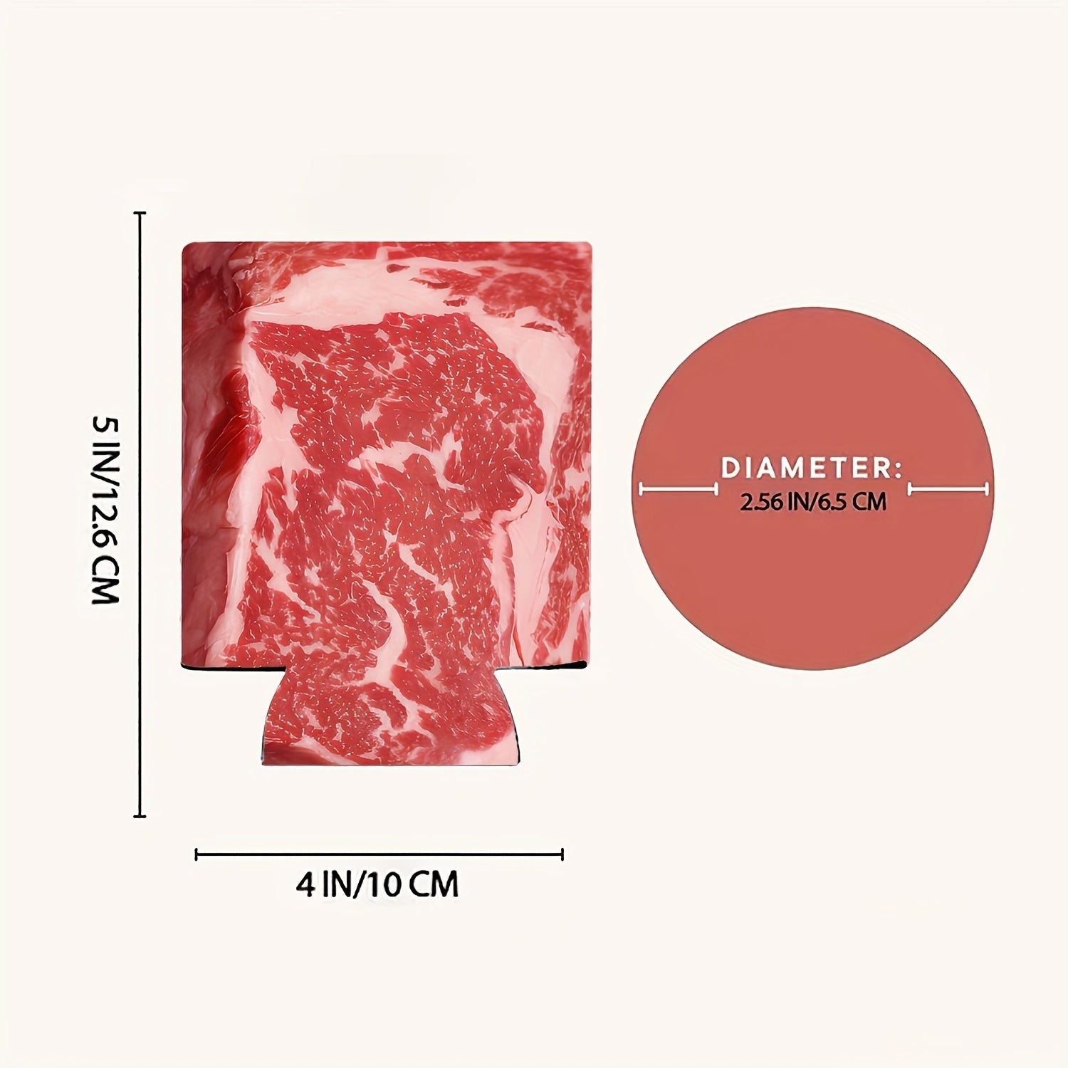 Beef Printed Can Sleeve for Standard 12 Oz Cans