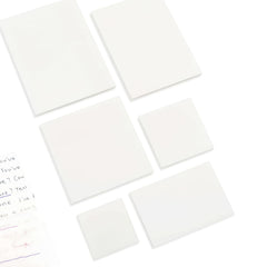 6pcs Transparent Sticky Notes Waterproof Marker Stickers 300 Sheets