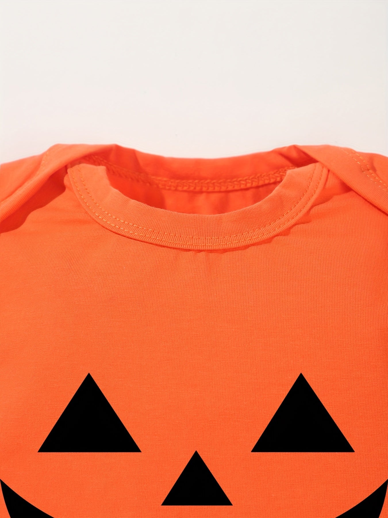 Halloween Pumpkin Face Baby Onesie Soft Romper