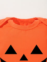 Halloween Pumpkin Face Baby Onesie Soft Romper