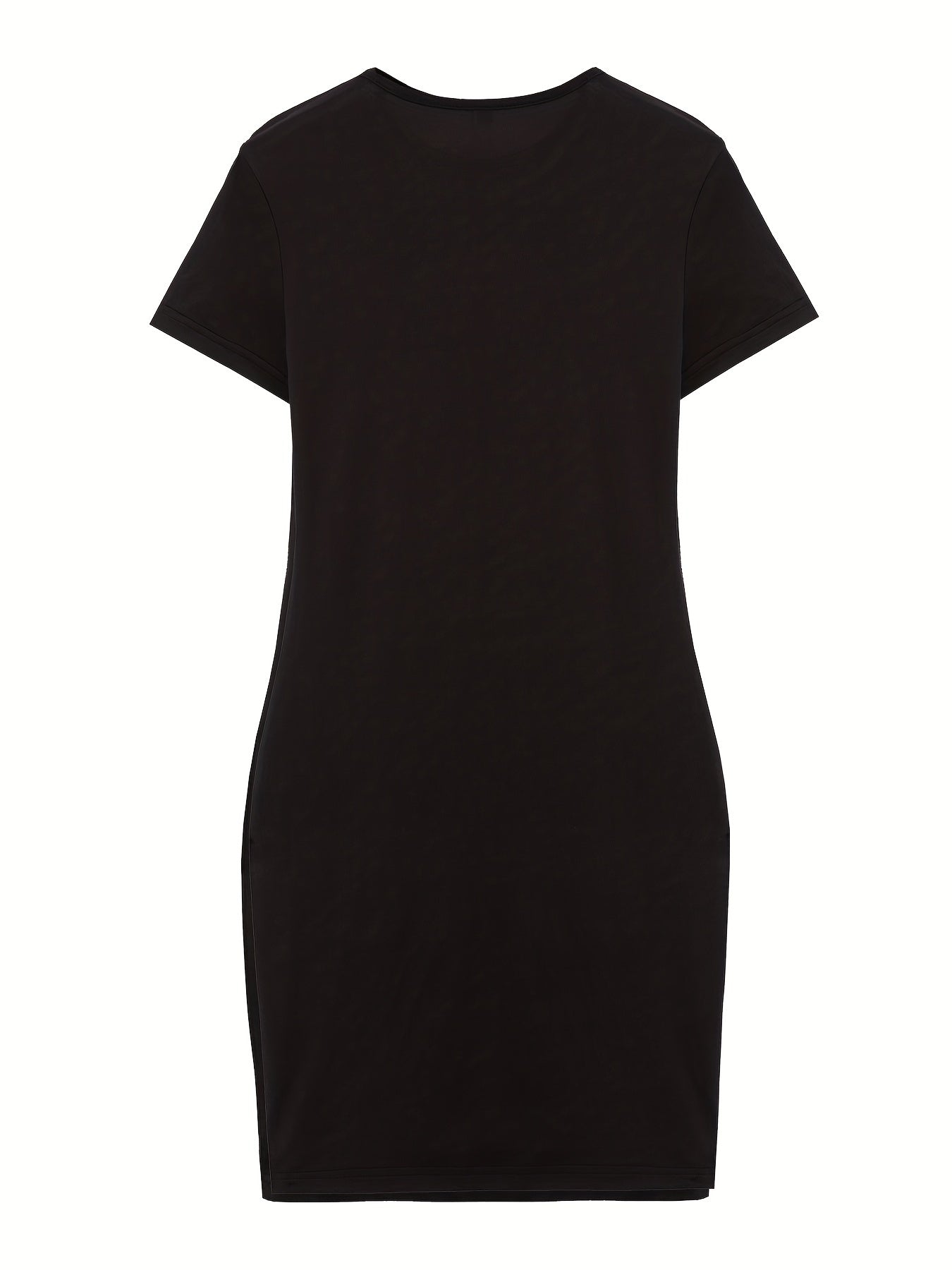 Short Girls Letter Print Dress Casual Short Sleeve Bodycon Dress