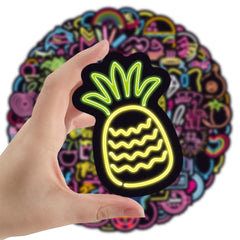 100pcs Neon Vinyl Stickers Water Bottle Pack Laptop Phone Skateboard