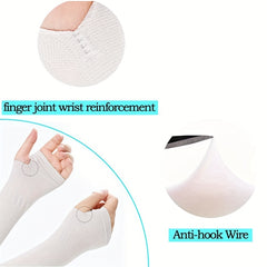UV Protection Cooling Arm Sleeves w/ Thumb Hole for Running Cycling Biking