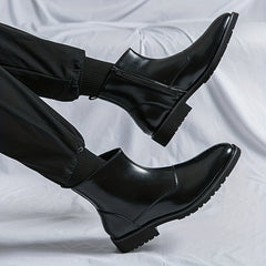 Men's High Top Zipper Boots Assorted Colors Dress Up Walking Shoes