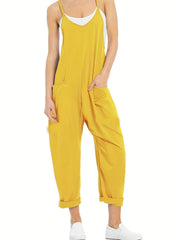 Solid Loose Cami Jumpsuit Casual Every Jumpsuit Women's Clothing
