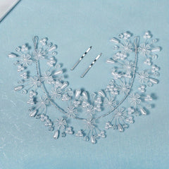 Acrylic Flower Bead Hair Clip Bridal Wedding Headband