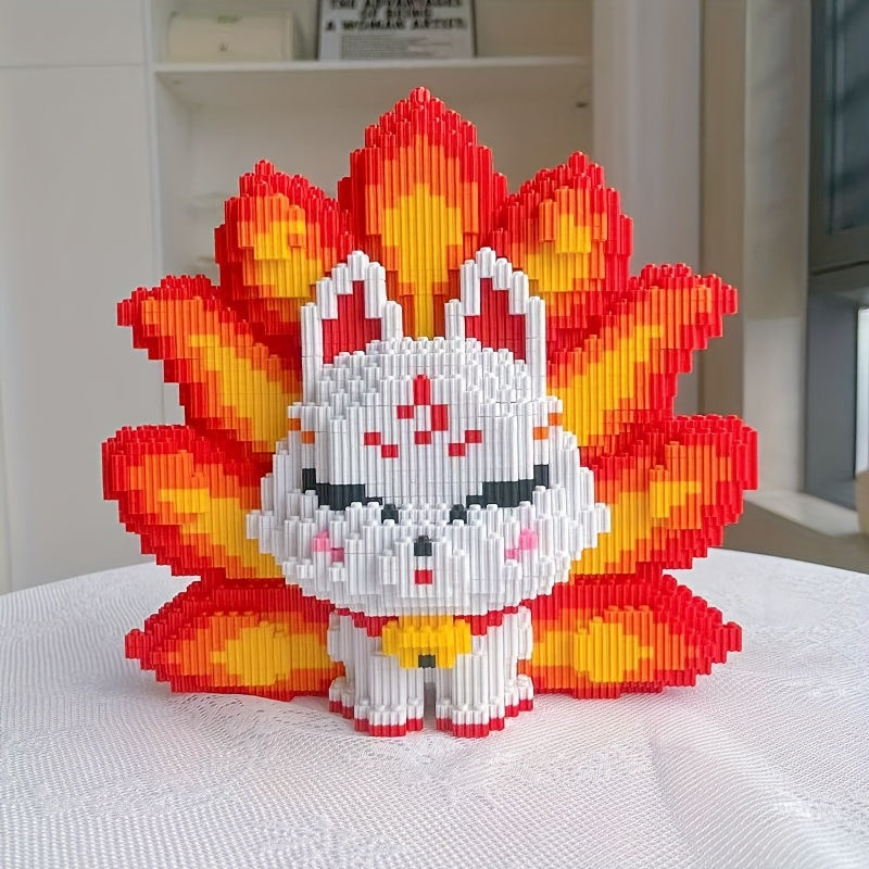 Fox Building Blocks Toy Decorative Ornament Halloween Christmas Gift
