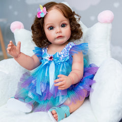 22'' Full Body Silicone Reborn Princess Doll Waterproof Toy