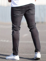 Men's Slim Ripped Jeans Casual Street Style Stretch Denim Pants