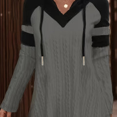 Cable Knit Raglan Sleeve Hoodie