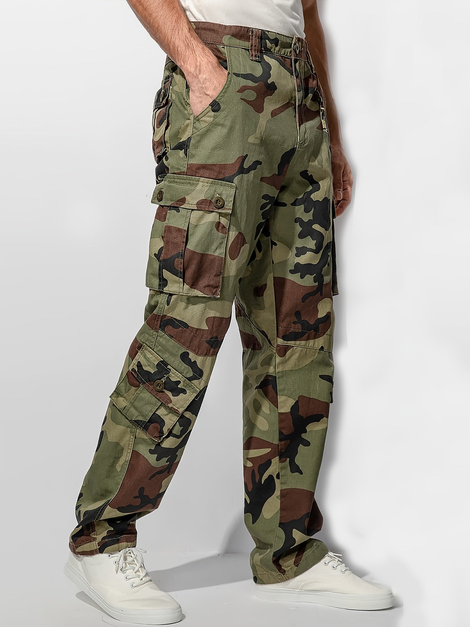 Men's Casual Military Tactical Cargo Pants with Pockets