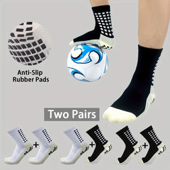 Kids Non Slip Soccer Socks, 2 Pairs