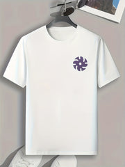 Symbol Pattern Men's Sports T-Shirt Graphic Tee For Fitness Activities