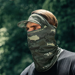 Summer Camouflage Sunscreen Face Mask Soft Cap Breathable