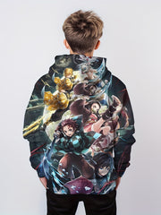 Anime Pattern 3D Print Boys Hooded Sweatshirt Spring Fall Kids Hoodie Tops