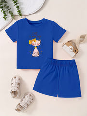 Toddler Cartoon Pattern 2pcs Summer Outfit