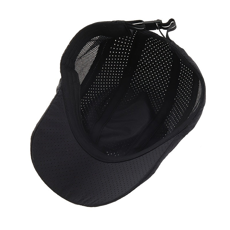 Men's Mesh Printed Forward Hat Thin Mesh Breathable Quick Drying Sunshade Beret