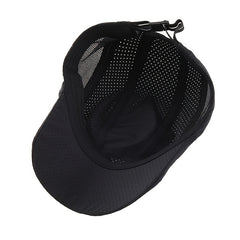 Men's Mesh Printed Forward Hat Thin Mesh Breathable Quick Drying Sunshade Beret