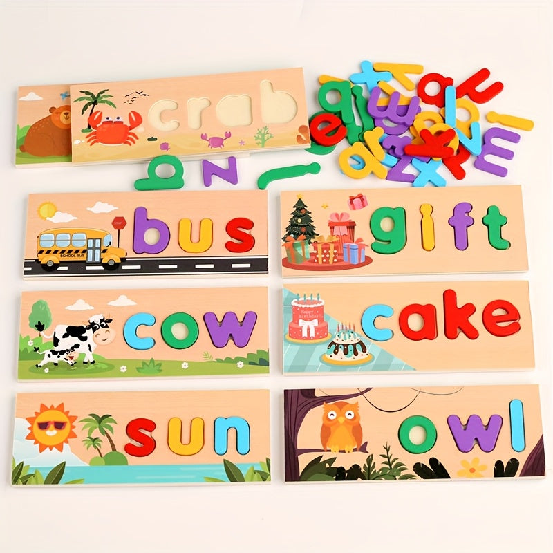 Educational Alphabet Puzzle 26pcs Numbers Word Building Teaching Toy