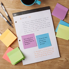6 Packs Sticky Notes 7.62x7.62 Cm Bright Self Adhesive Pads 50 Sheets Pad