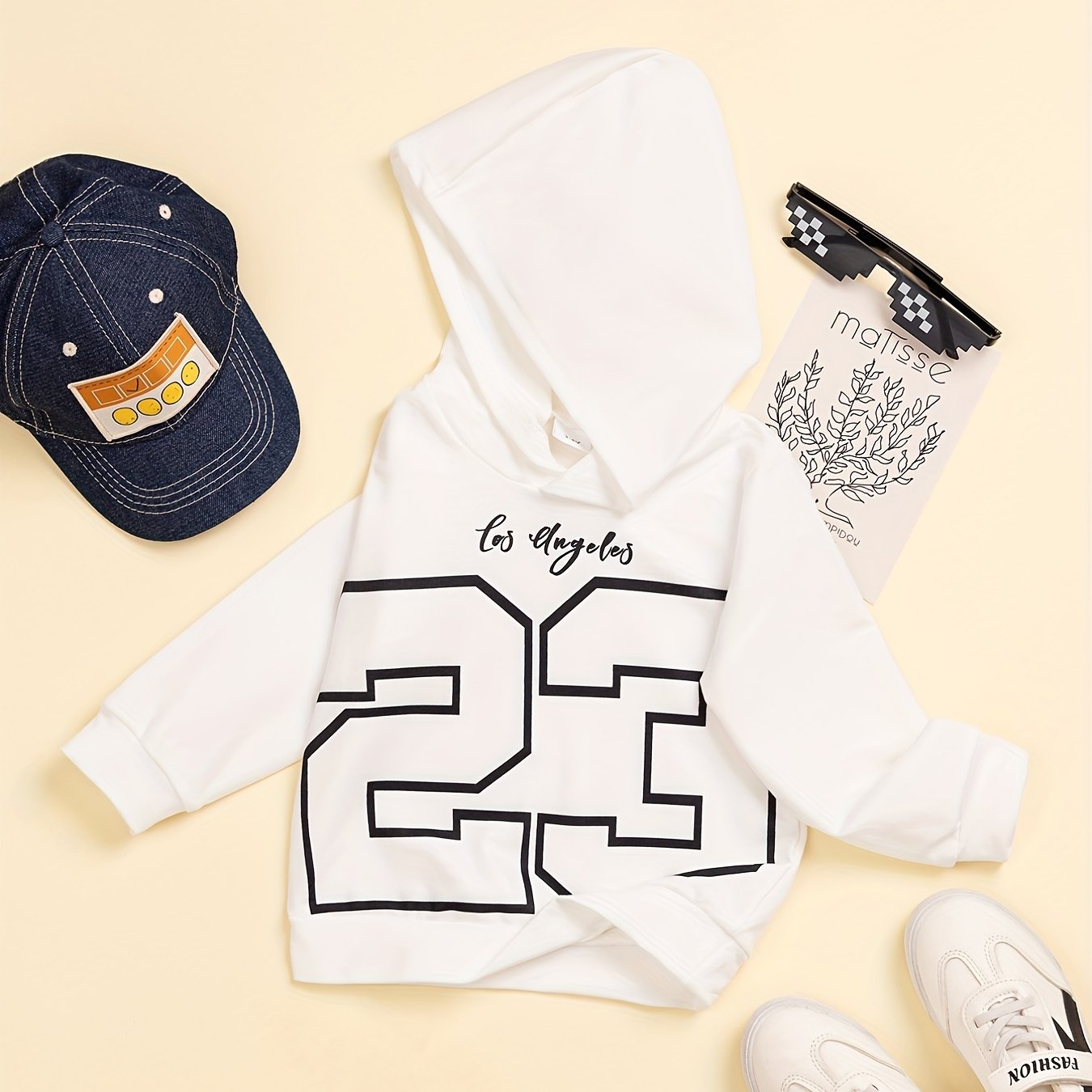 Autumn Boys Letter Print Hooded Sweashirt Casual Hoodie Top