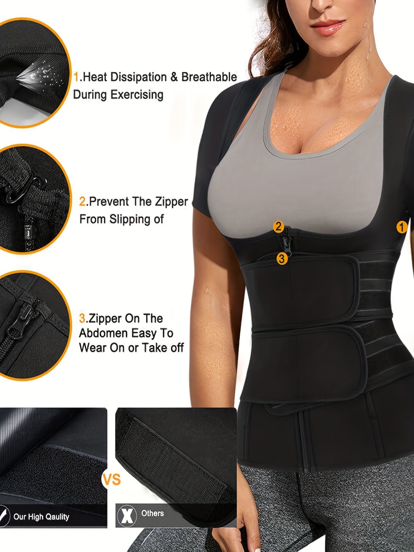 Women's Seamless Waist Trainer Corset Gym Vest with Double Belts
