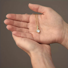 Zircon Pendant Necklace with Cards - Mother In Law Wedding Gift