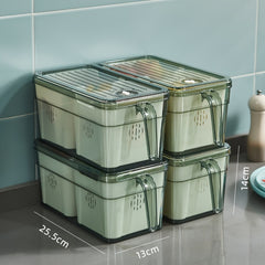 Vegetable Fruit Refrigerator Storage Box Drain Basket Containers