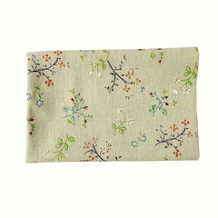 6pcs Plant Series Burlap Fabric for DIY Sewing Craft