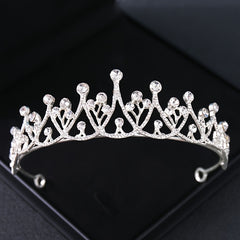 Rhinestone Pearl Crown Hairband Tiara Party Decorations