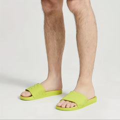 Men's Solid Slides Casual Non Slip Slippers Open Toe Shoes