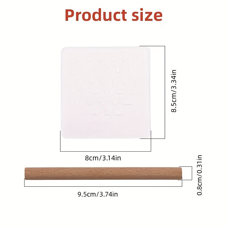 3pcs Leather Printing Plastic Transparent Letter Stamp DIY Tools