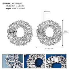 Crystal Shoe Clips Rhinestone Shoe Buckles DIY Wedding Party Decoration