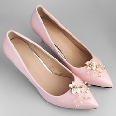 Crystal Beads Flower Shoe Clips Rhinestone Shoe Buckles Accessories