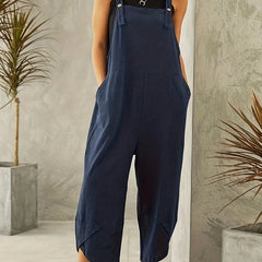 Wide Leg Bib Jumpsuit for Women Spring & Summer Clothing
