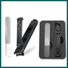 2pcs Nail Clipper Double Heads Large Opening Folding Manicure Set