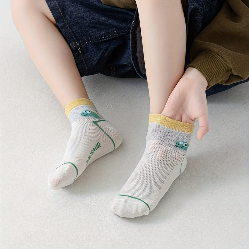 5 Pairs Dinosaur Knit Socks Boys Accessories