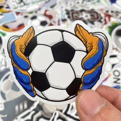 50pcs Football Stickers Vinyl Football Water Bottle Stickers Pack Football