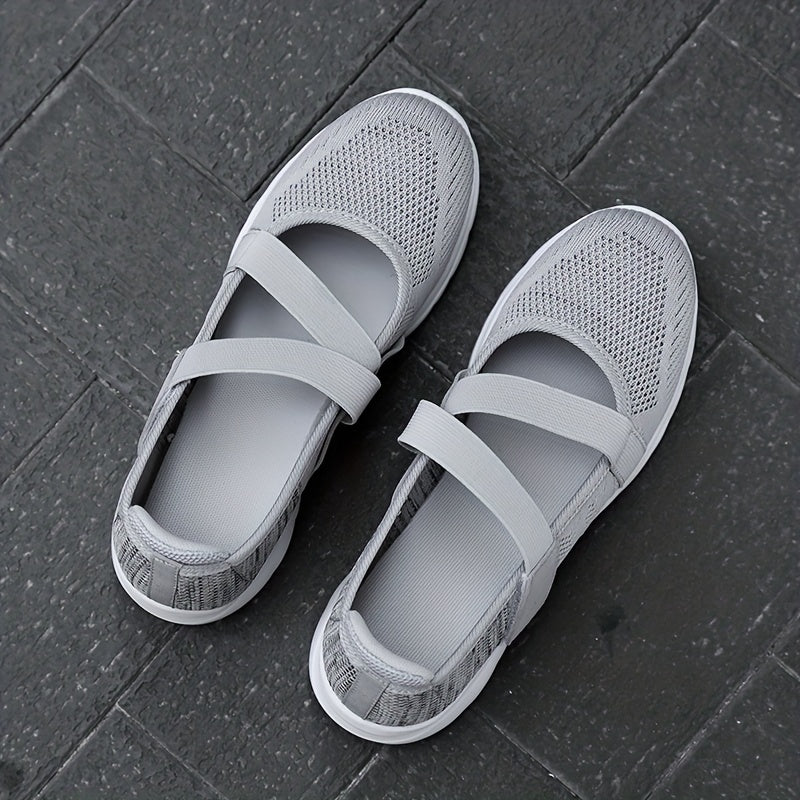 Women's Breathable Mesh Sneakers Casual Hook & Loop Outdoor Shoes Lightweight
