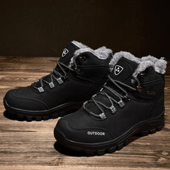 Men's Waterproof Snow Boots Lightweight Warm Fleece Outdoor Hiking Winter