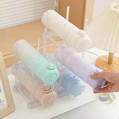 1pc Water Bottle Storage Rack Desktop Transparent Insulation Cup Shelf