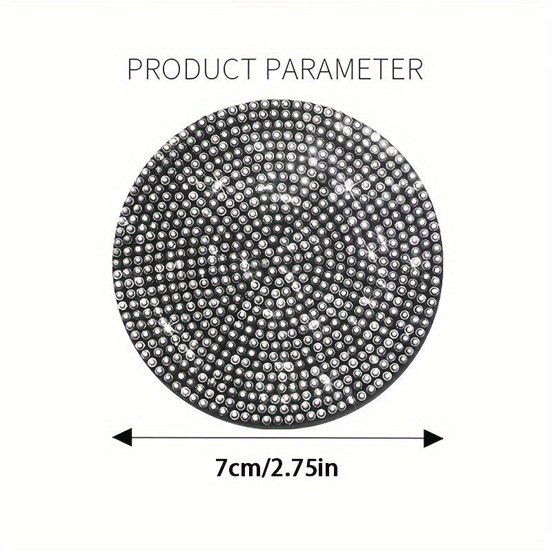 Rhinestone Printed Cup Pads for Car, Non Slip Coaster, Shockproof