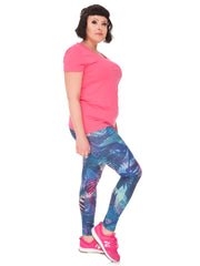 Tropical Print High Rise Sports Leggings