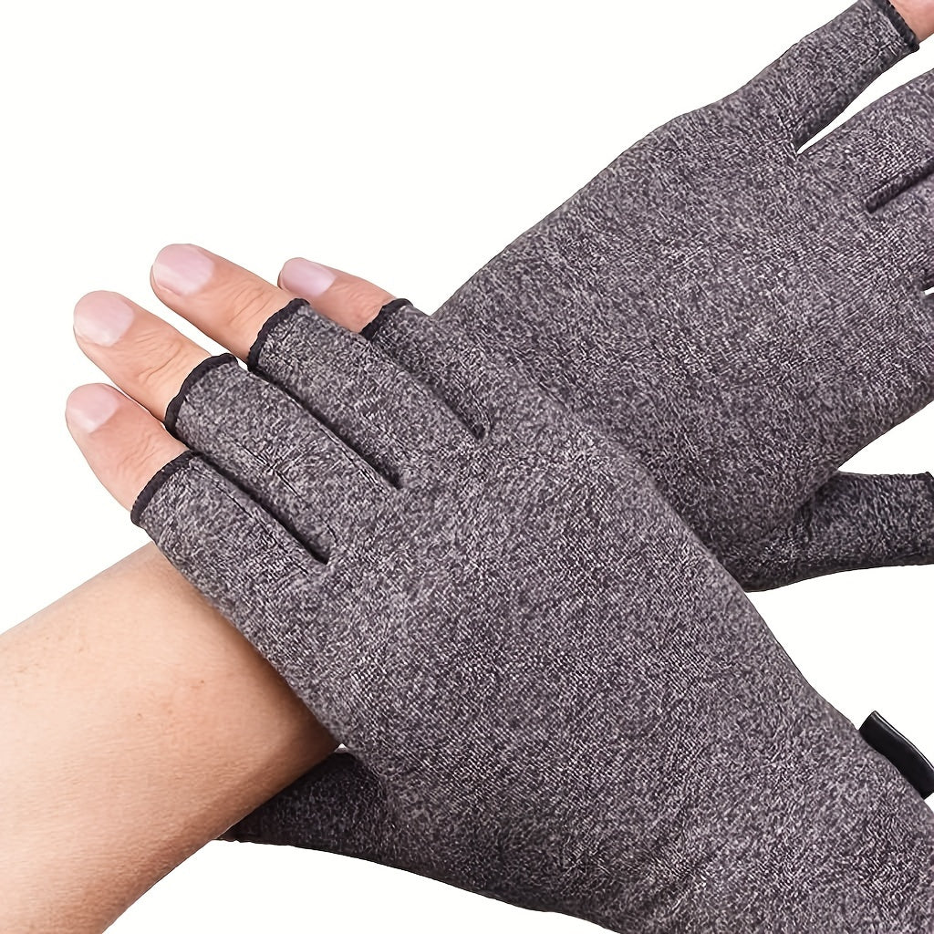 Gray Half Finger Fitness Gloves For Cycling And Health