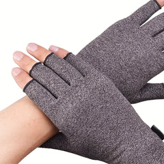 Gray Half Finger Fitness Gloves For Cycling And Health