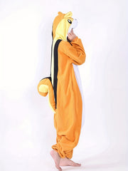 Women's Christmas Squirrel Pajama Jumpsuit with Hood