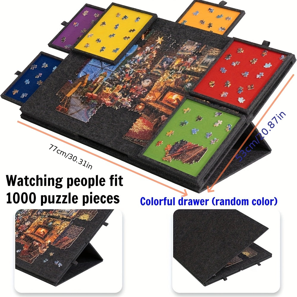 Portable Puzzle Mat Set 2 in 1 Puzzle Mat Set with Stand & Cover