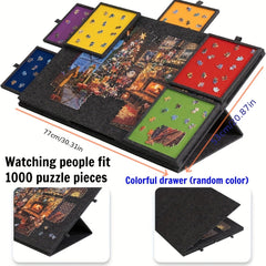 Portable Puzzle Mat Set 2 in 1 Puzzle Mat Set with Stand & Cover