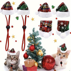 2pcs Christmas Pet Dog Hats Dog Party Caps