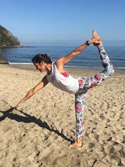 Skull & Flower Print Yoga Sports Pants Halloween Fitness Leggings